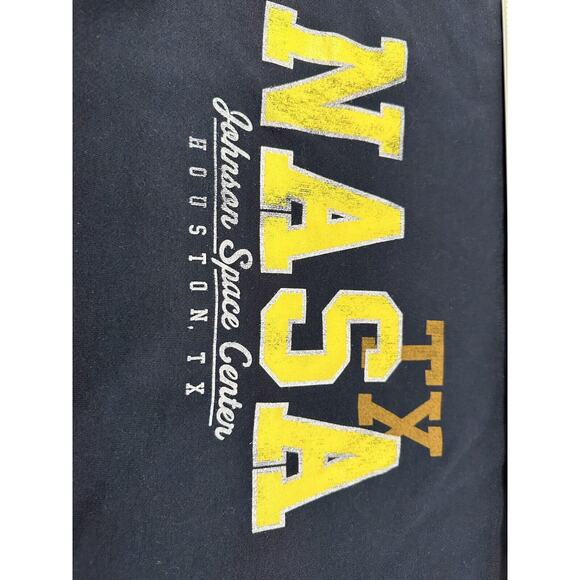 NASA Johnson Space Center Logo Hoodie Hooded Sweatshirt Navy Blue Large - Picture 4 of 12